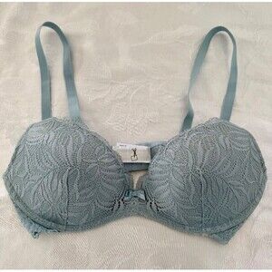 C&A light blue lace push-up bra 34C